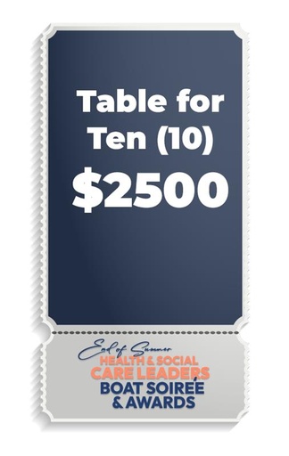 Table for 10.  $2500